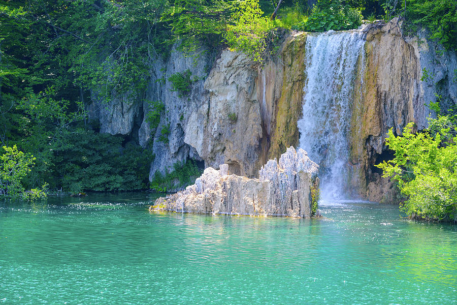 Waterfall in Plitvice National Park in Croatia #18 Photograph by Brandon Bourdages