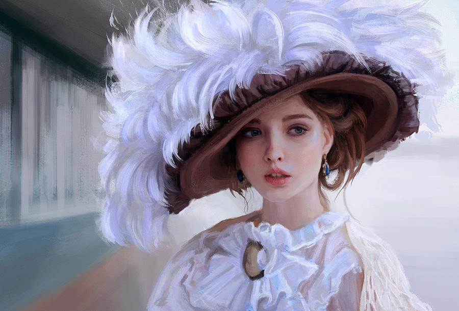 Hat Digital Art - Women #180 by Super Lovely