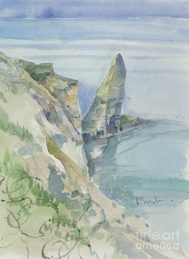 France Painting - 18082 - Point du Hoc - Normandy by Paul Brent