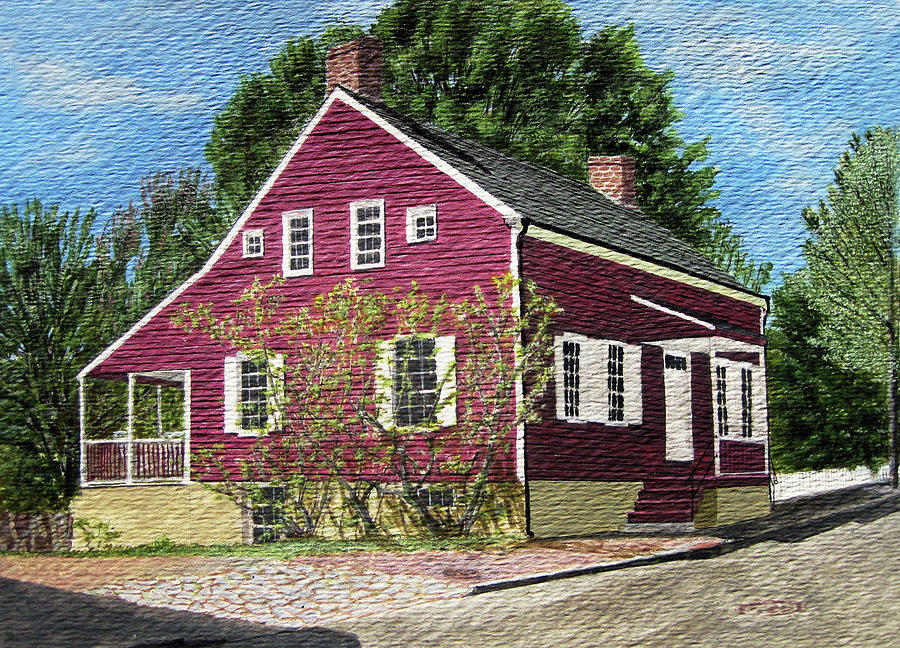 Winston-salem Painting - 1831 historical Denke house in old sale of NC by Jason Zhang