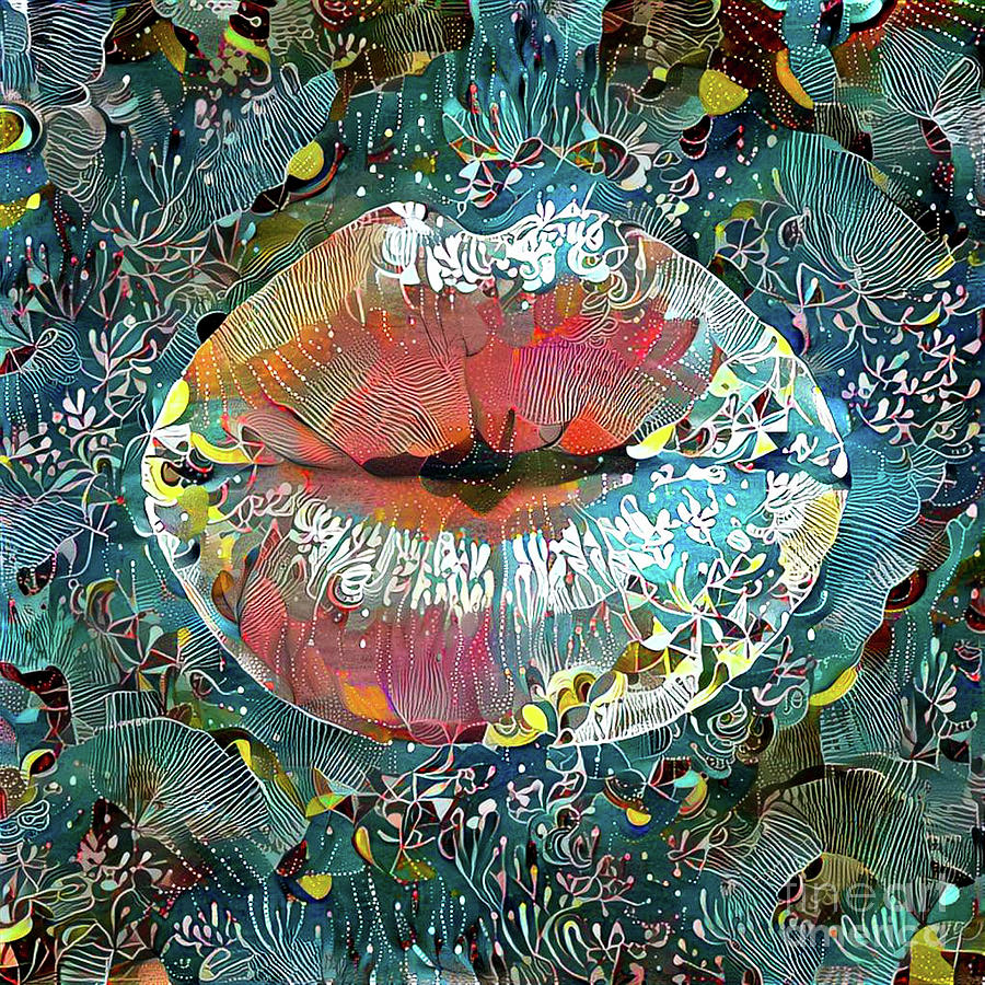 Kissing Lips #184 Digital Art by Amy Cicconi