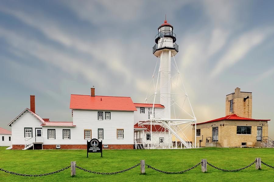 1849 Whitefish Point Light Station  -  whitefishpointlight171442 Photograph by Frank J Benz