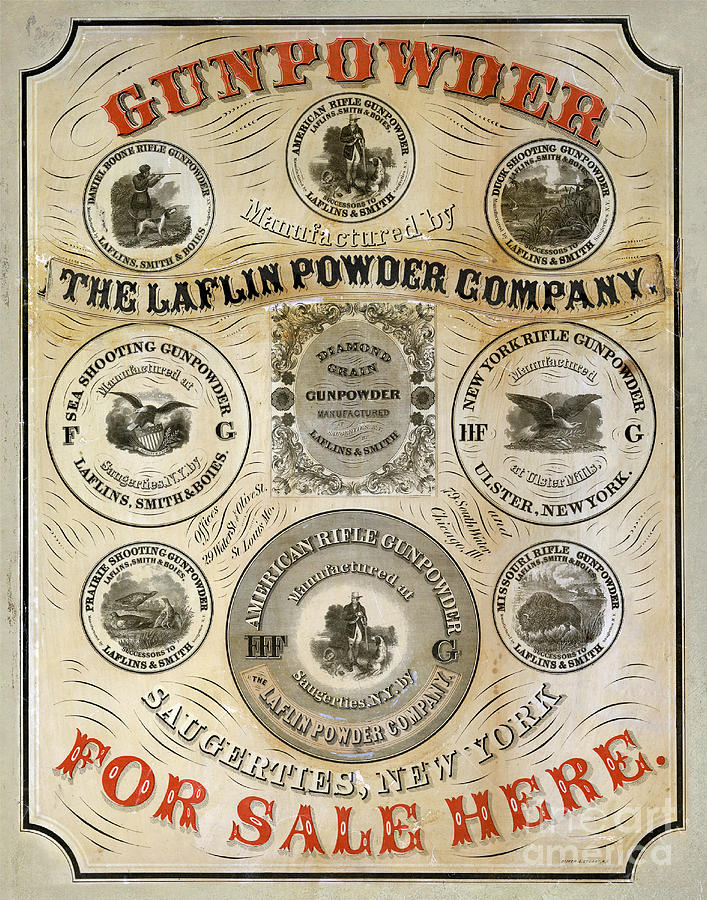 1850 Gunpowder Advertisement Photograph by Jon Neidert