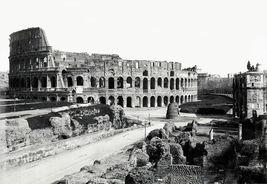 1870 The Colosseum of Rome Italy Photograph by Historic Image