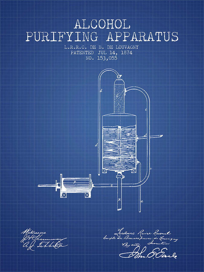 1874 Alcohol Purifying Apparatus Patent Fb77_bp Digital Art