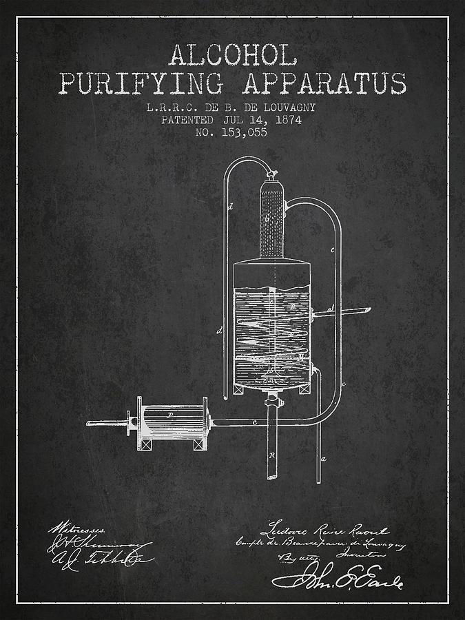 1874 Alcohol Purifying Apparatus Patent Fb77_cg Digital Art