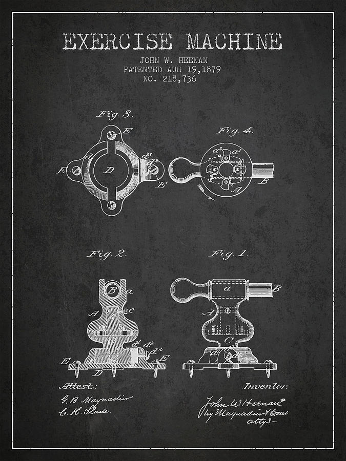 1879 Exercise Machine Patent Spbb08_cg Digital Art