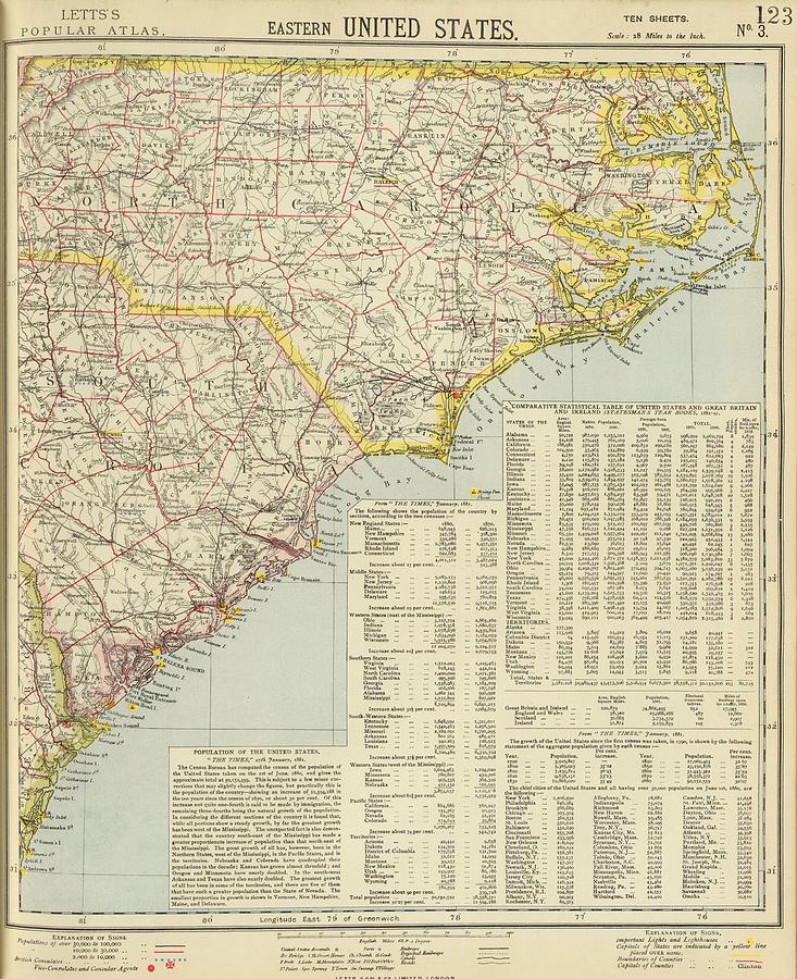 1881 Eastern U.S. Map Photograph by Philip Burrow - Fine Art America