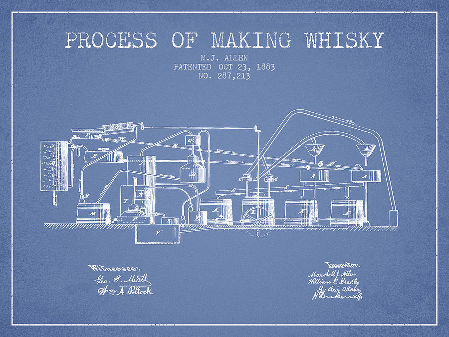 1883 Process Of Making Whisky Patent Fb76_lb Digital Art