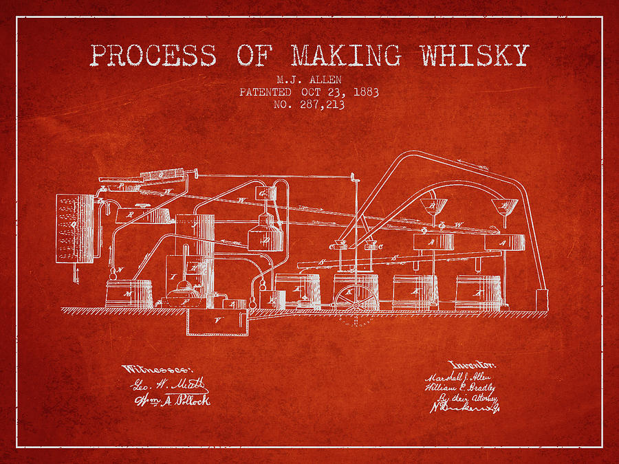 1883 Process Of Making Whisky Patent Fb76_vr Digital Art