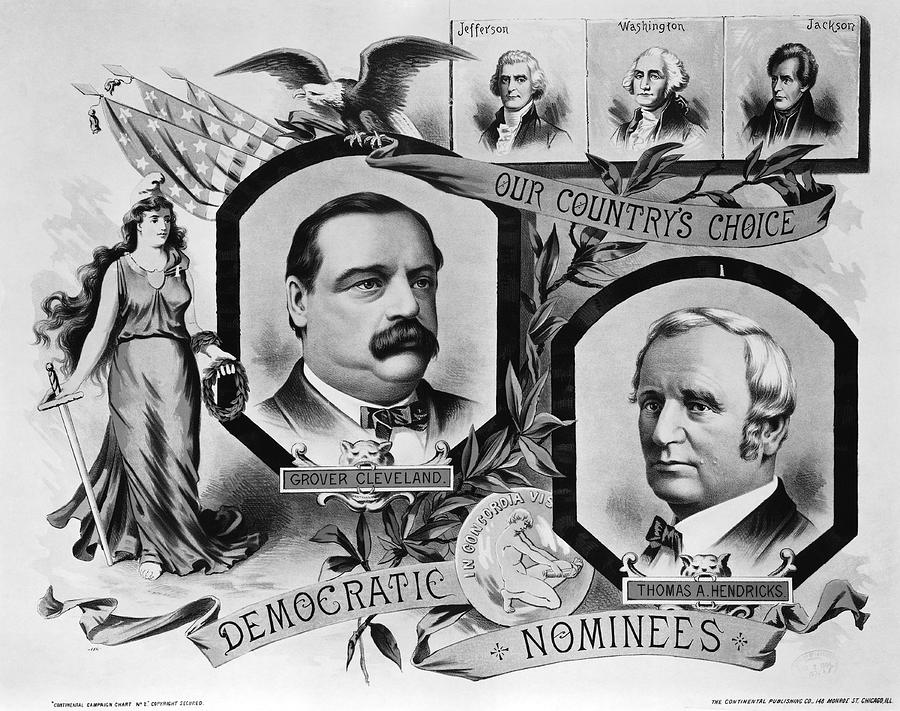 1884 Campaign Banner Photograph by Underwood Archives