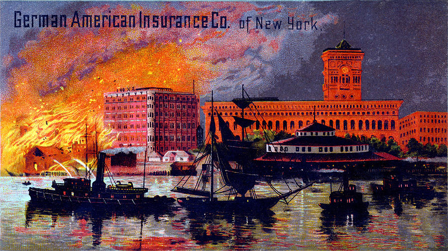 1885 German American Insurance of New York Painting by Historic Image