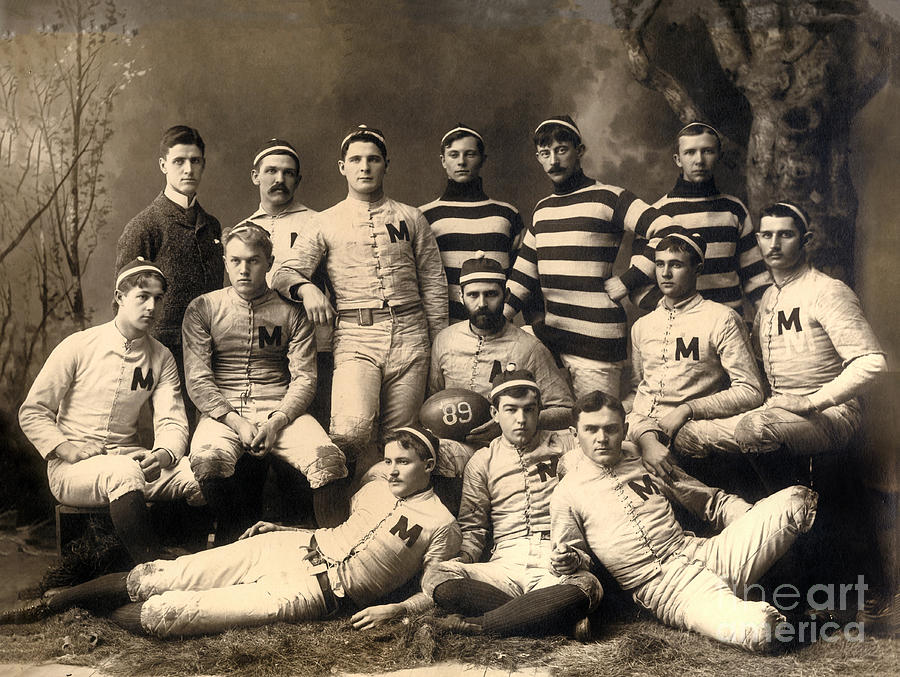 Michigan Photograph - 1889 Michigan Wolverines Football Team   by Jon Neidert