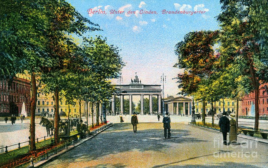 1890 Berlin Unter Den Linden Brandenburg gate Photograph by Heidi De Leeuw