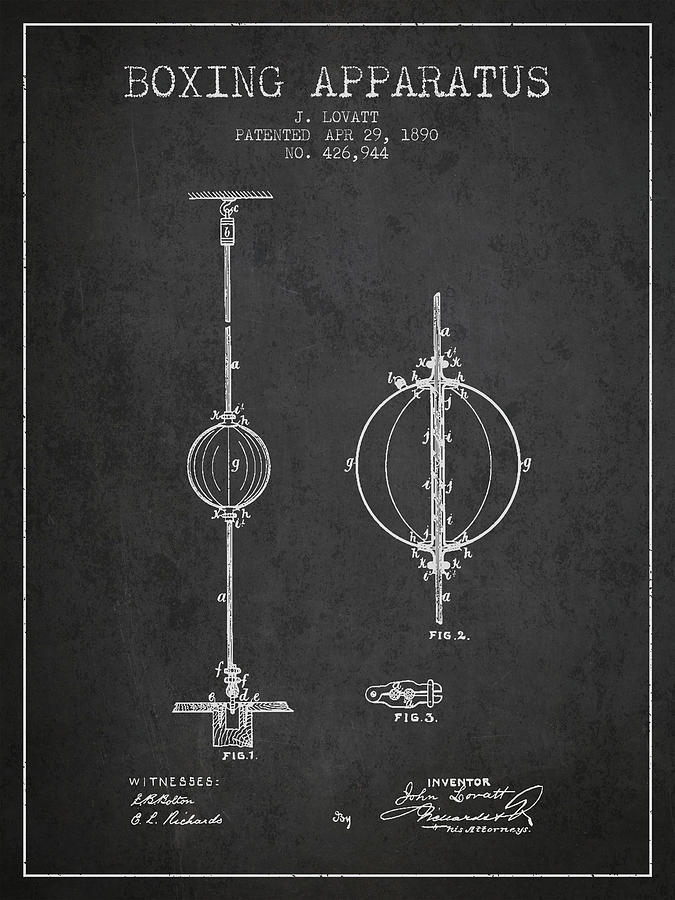 1890 Boxing Apparatus Patent Spbx17_cg Digital Art