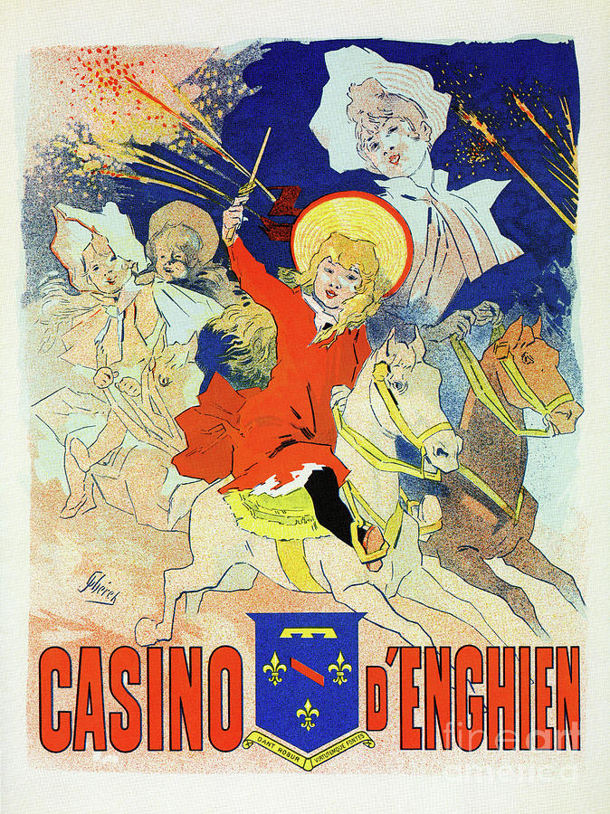 1890 Casino Enghien France Drawing by Heidi De Leeuw