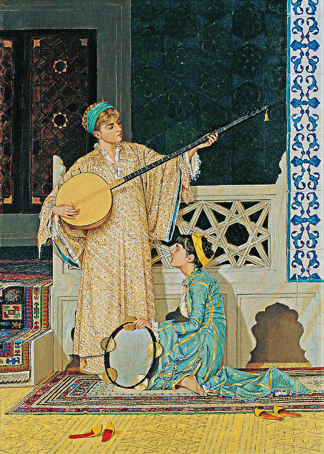 1890 Musical Painting Painting by Munir Alawi