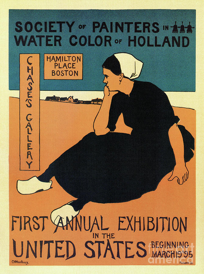  1895 Boston Holland art festival #1895 Drawing by Heidi De Leeuw