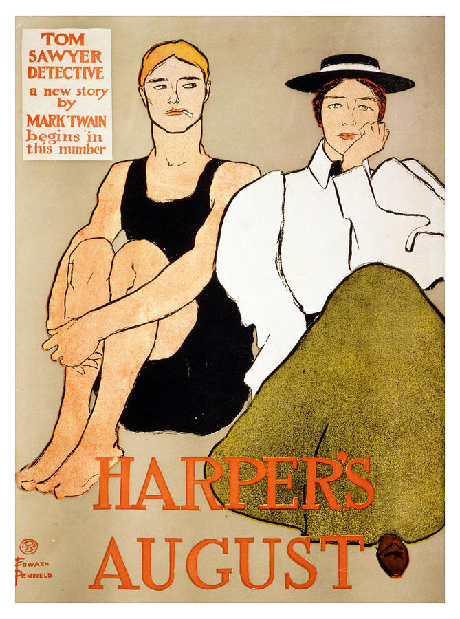 1896 Harpers August  Edward Penfield - Vintage Advertising Poster Mixed Media