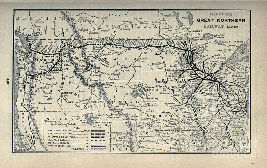 1897 American Great Northern Railway Painting