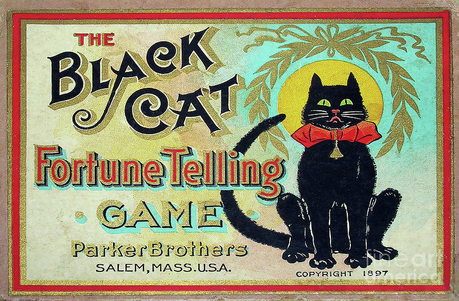 1897 Black Cat Fortune Telling Game Photograph by Jon Neidert
