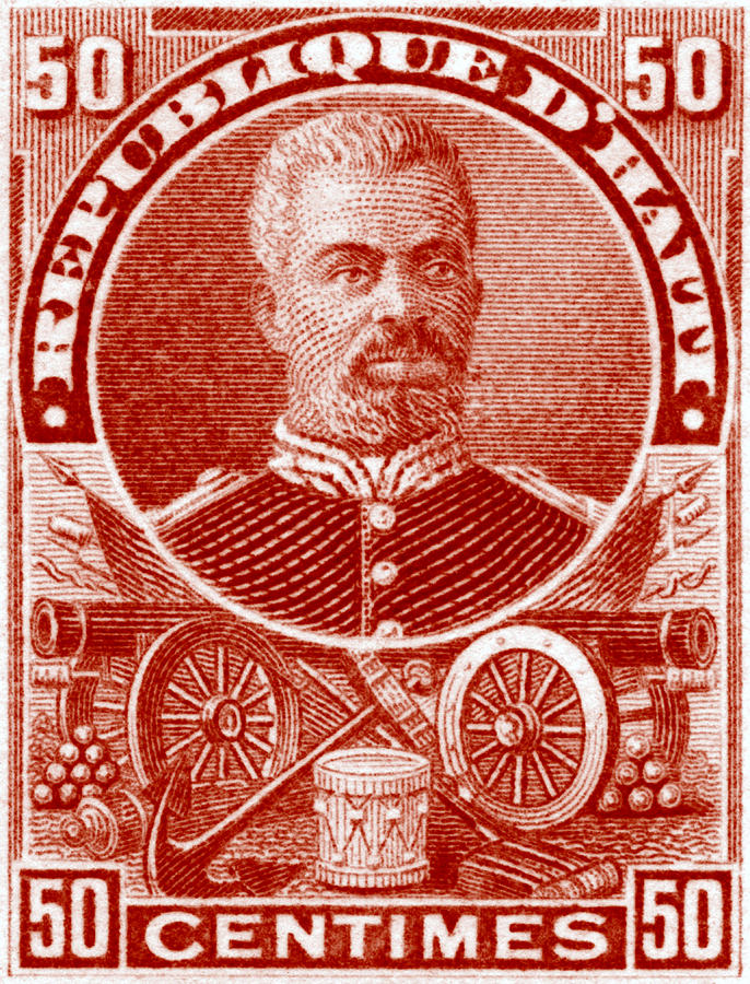 1898 President of Haiti Stamp Painting by Historic Image
