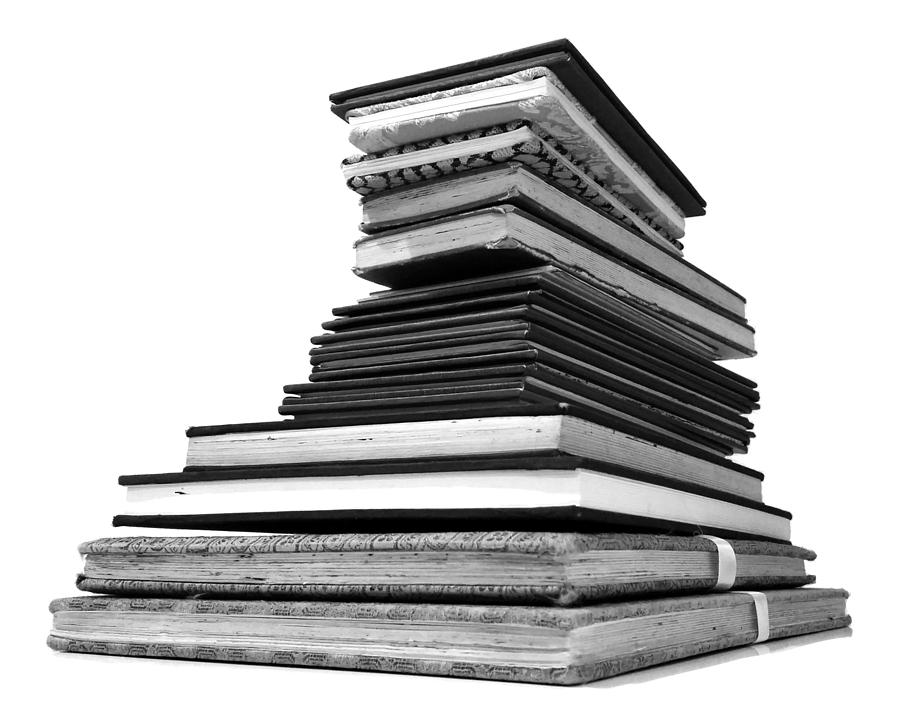 1.8.Stack-of-sketch-books Photograph by Charlie Szoradi