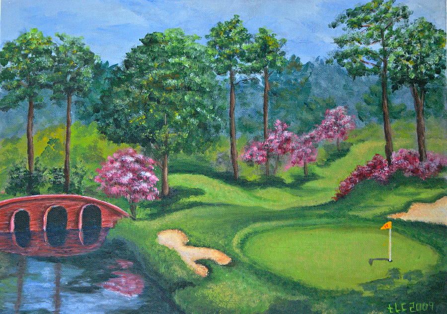 18th Hole Painting by Theresa Cangelosi