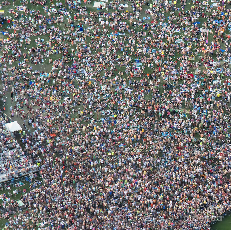 Bonnaroo Photograph - Bonnaroo Music Festival Aerial Photo by David Oppenhe...