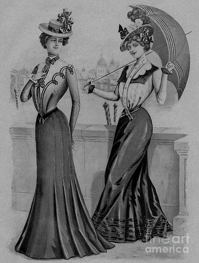 19 century ladies Umbrella  The Delineator Jaunty Walking Umbrella Painting by Vintage Collectables