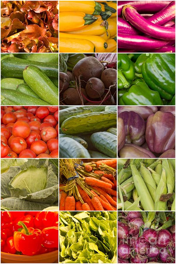 Fruit and Vegetable Collage Photograph by Ezume Images - Fine Art America