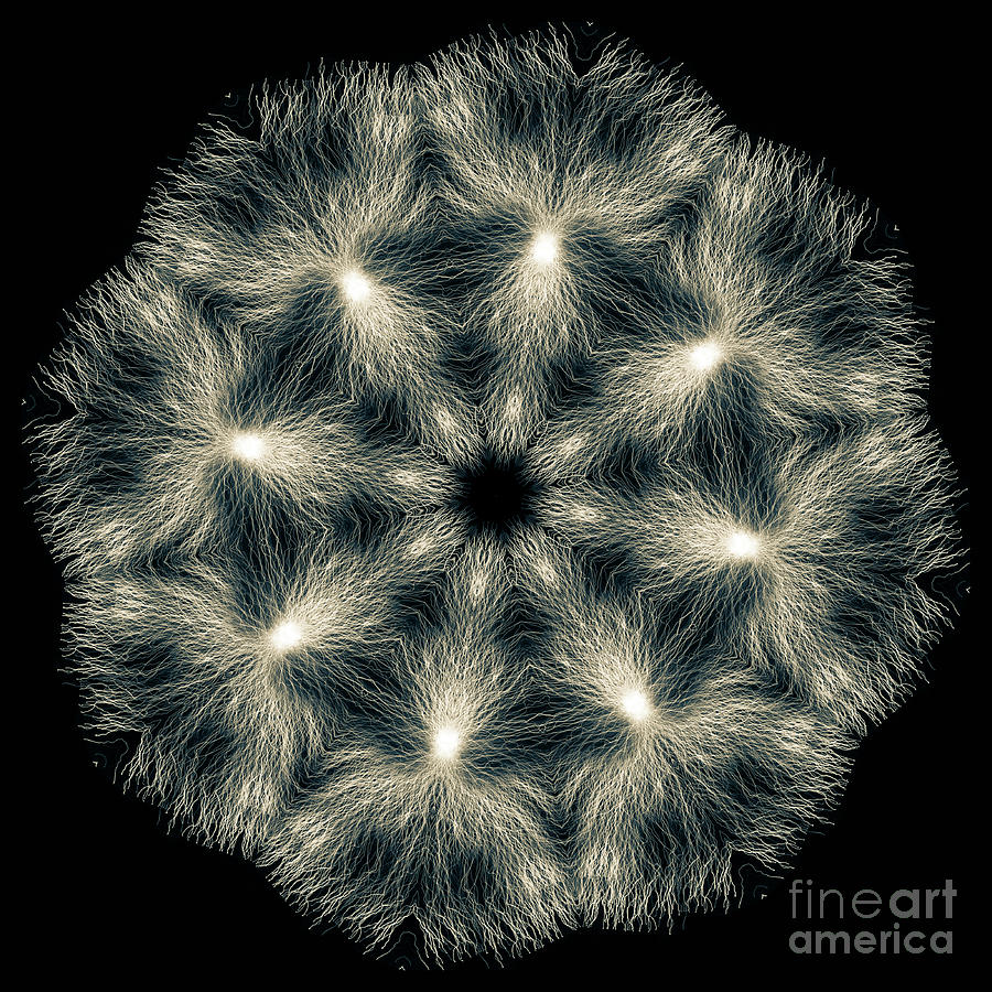 Kaleidoscope Image Created from Real Electrical Arcs #19 Digital Art by Amy Cicconi