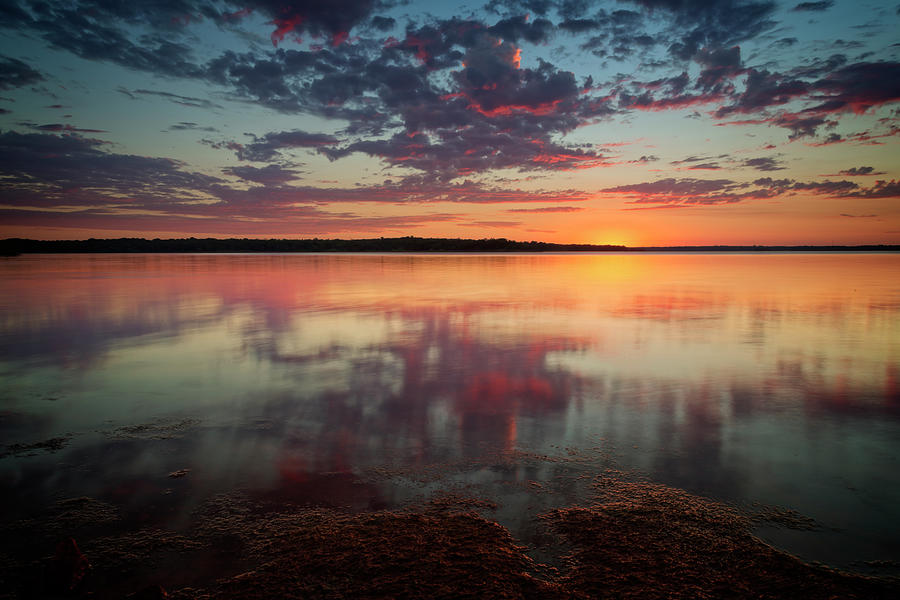Nature Photograph - Lake Sunset 34 by Ricky Barnard