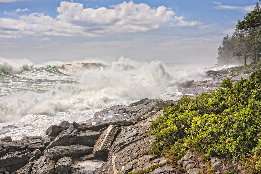 Pemaquid Point Maine Waves #1 Photograph by Keith Webber Jr