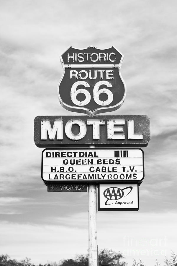 Route 66 Cars Cafes Restaurants Hotels Motels Photograph