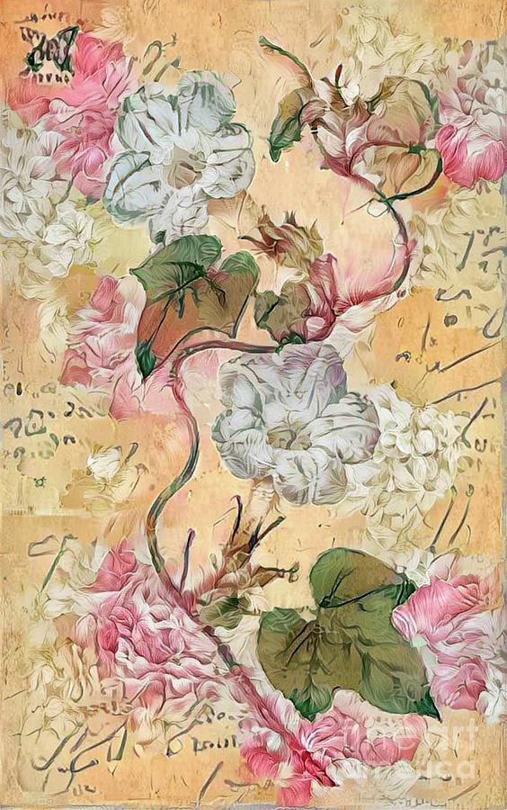 Shabby Chic Botanical Flowers #19 Digital Art by Amy Cicconi