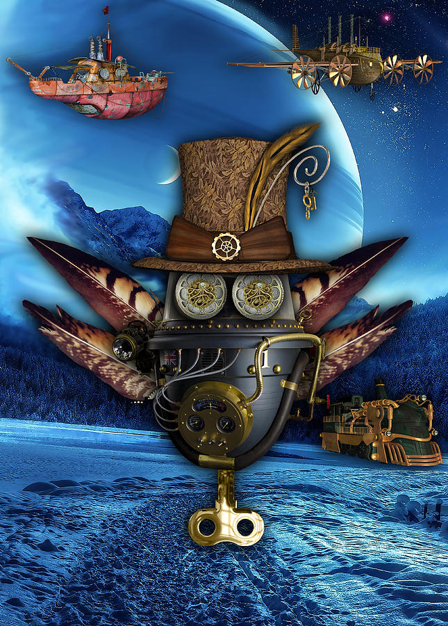 Steampunk Art #19 Mixed Media by Marvin Blaine