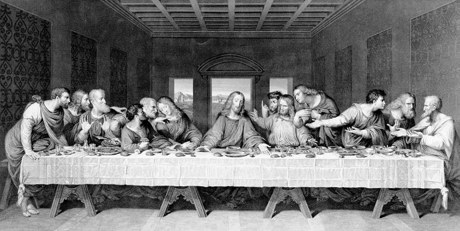 Leonardo Da Vinci Drawing - The Last Supper by Leonardo Da Vinci