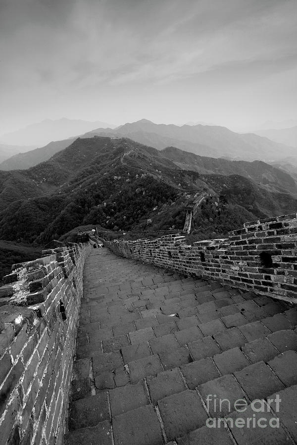 Landscape Photograph - The Mutianyu section of the Great Wall of China, Mutianyu valley #19 by Dave Porter