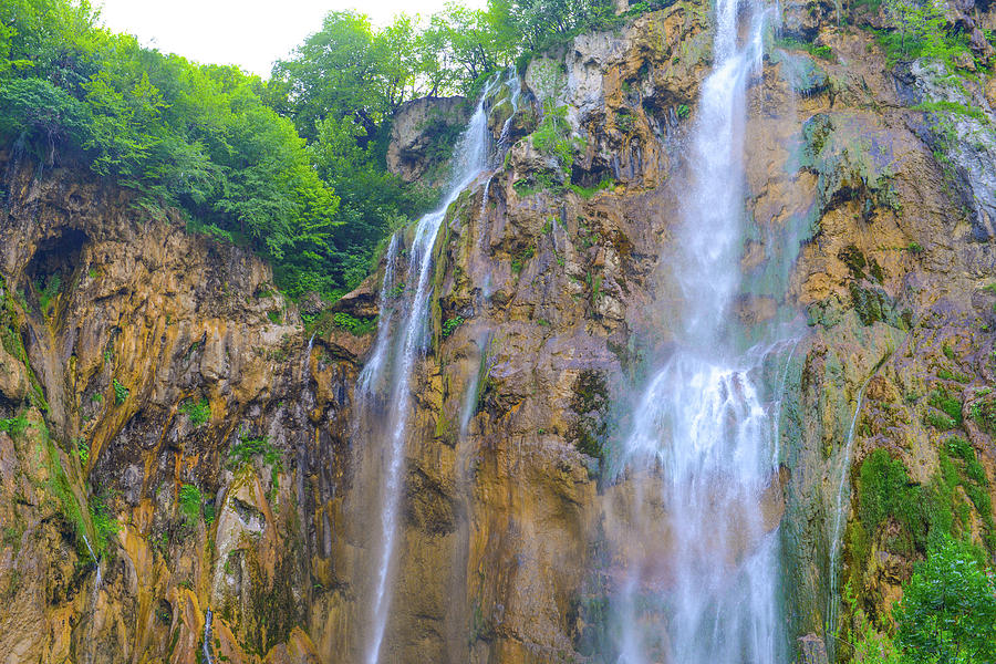 Waterfall in Plitvice National Park in Croatia #19 Photograph by Brandon Bourdages