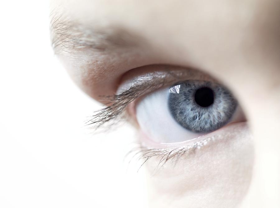 White Background Photograph - Womans Eye #19 by 