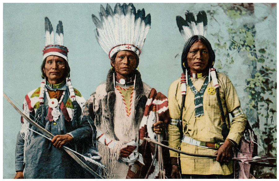 1900 Apache Indian Warriors Painting by Historic Image