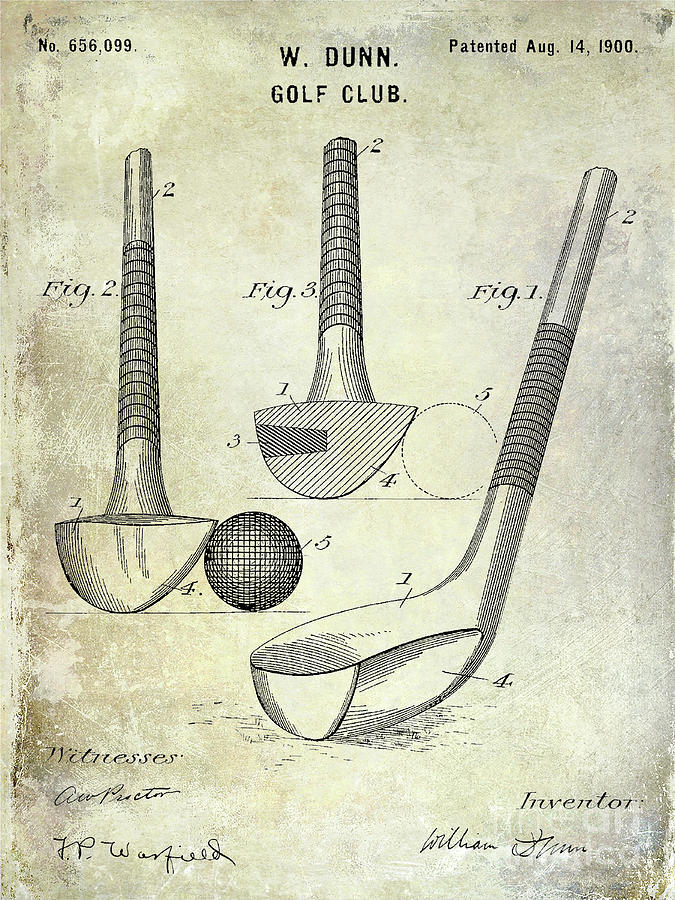 1900 Golf Patent Photograph by Jon Neidert