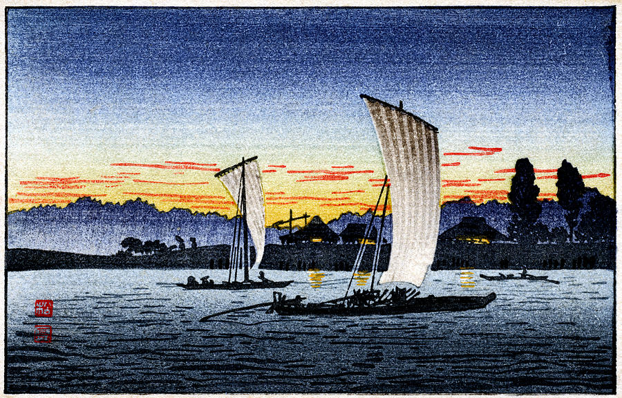 1900 Japanese Fishermen Painting by Historic Image