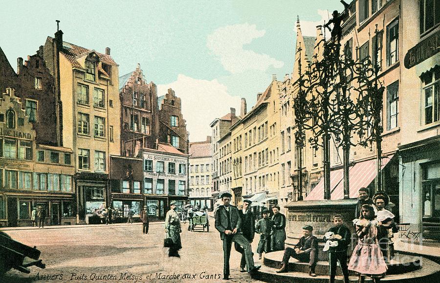 1900s Antwerp Handschoenmarkt Photograph by Heidi De Leeuw