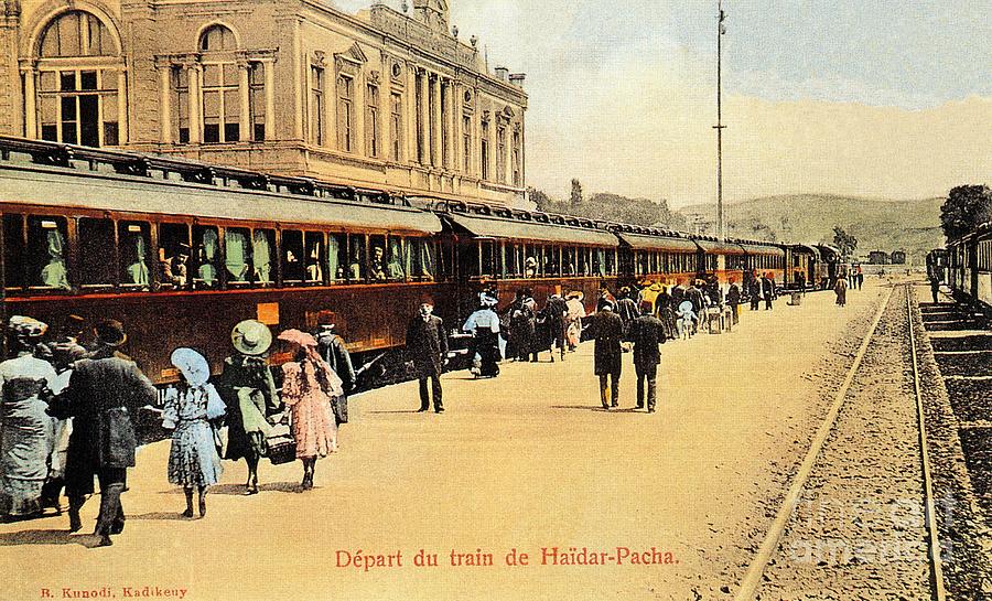 1900s Haydarpasa railroad station and train Photograph by Heidi De Leeuw