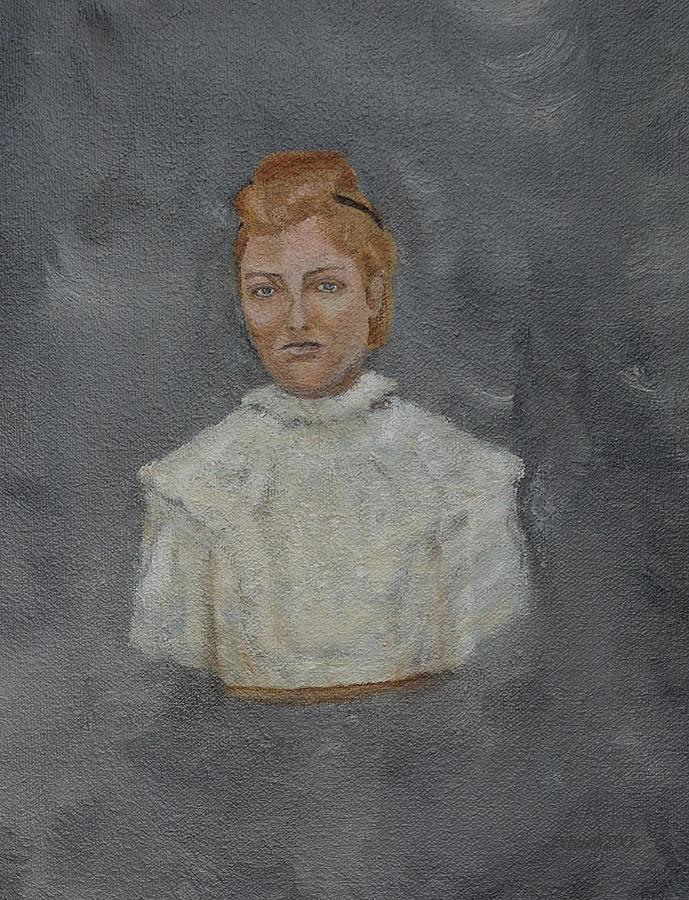 1900s Lady in White Painting by Deborah D Russo