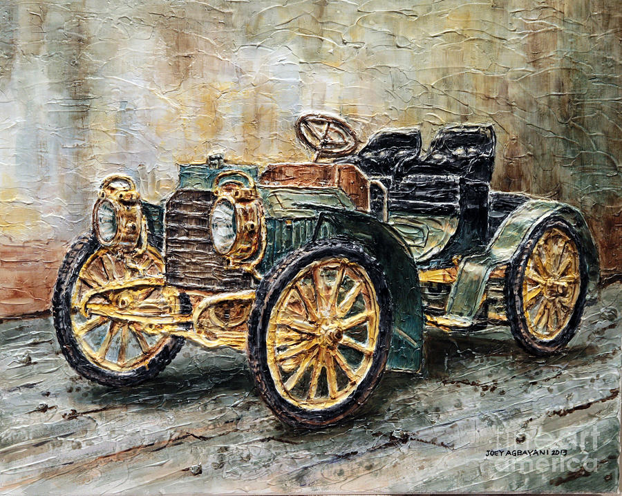1901 Mercedes Benz Painting by Joey Agbayani