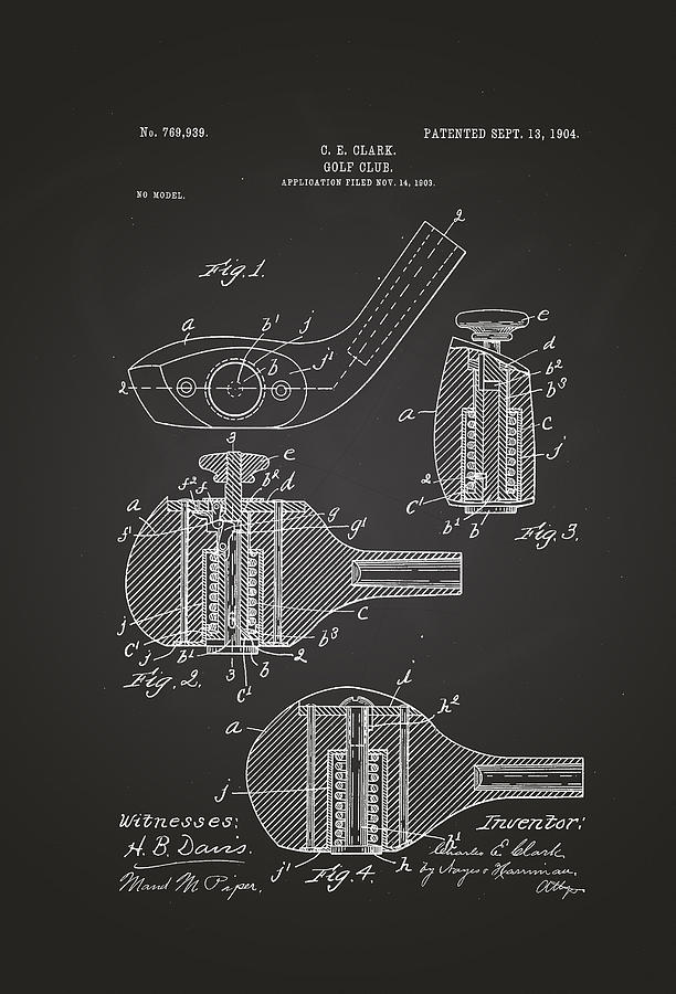 Golf Club Patent Drawing 1903