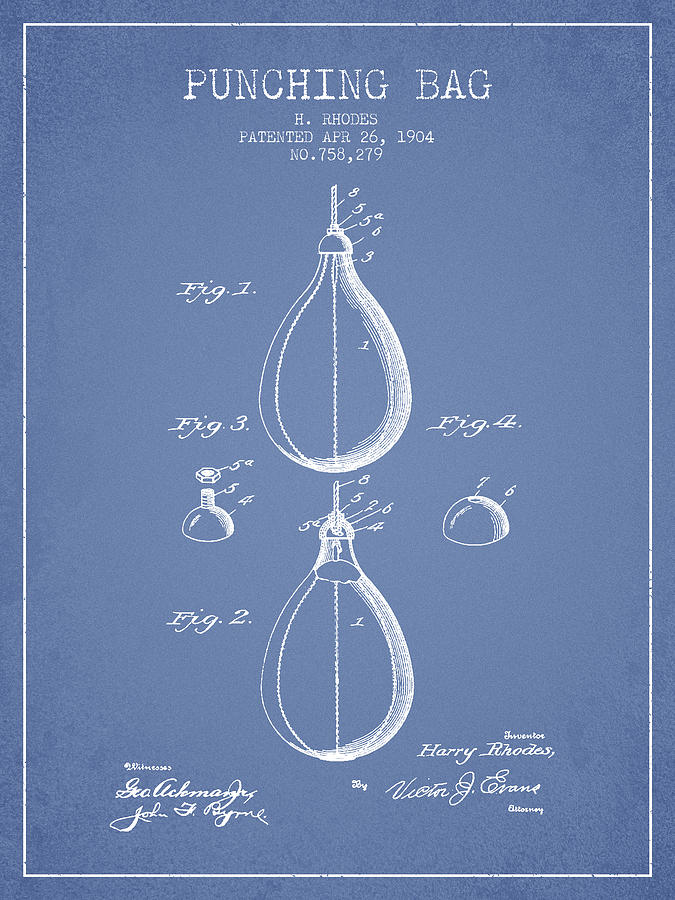 1904 Punching Bag Patent Spbx12_lb Digital Art